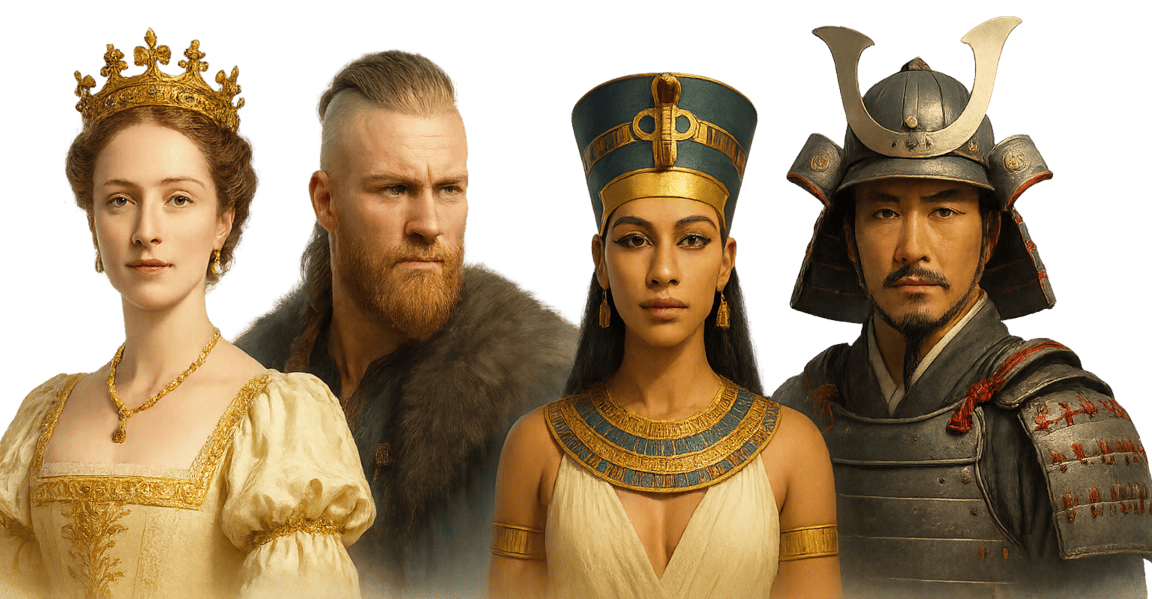 Legendarische afstammingslijnen - Adel, Viking, Farao, Samoerai